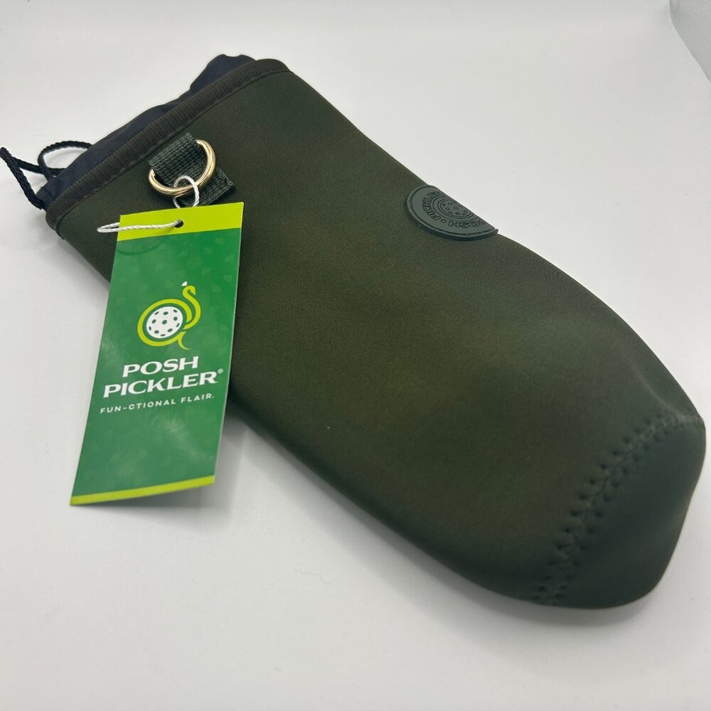 POSH PICKLER Drawstring Water Bottle and Pickleball holder